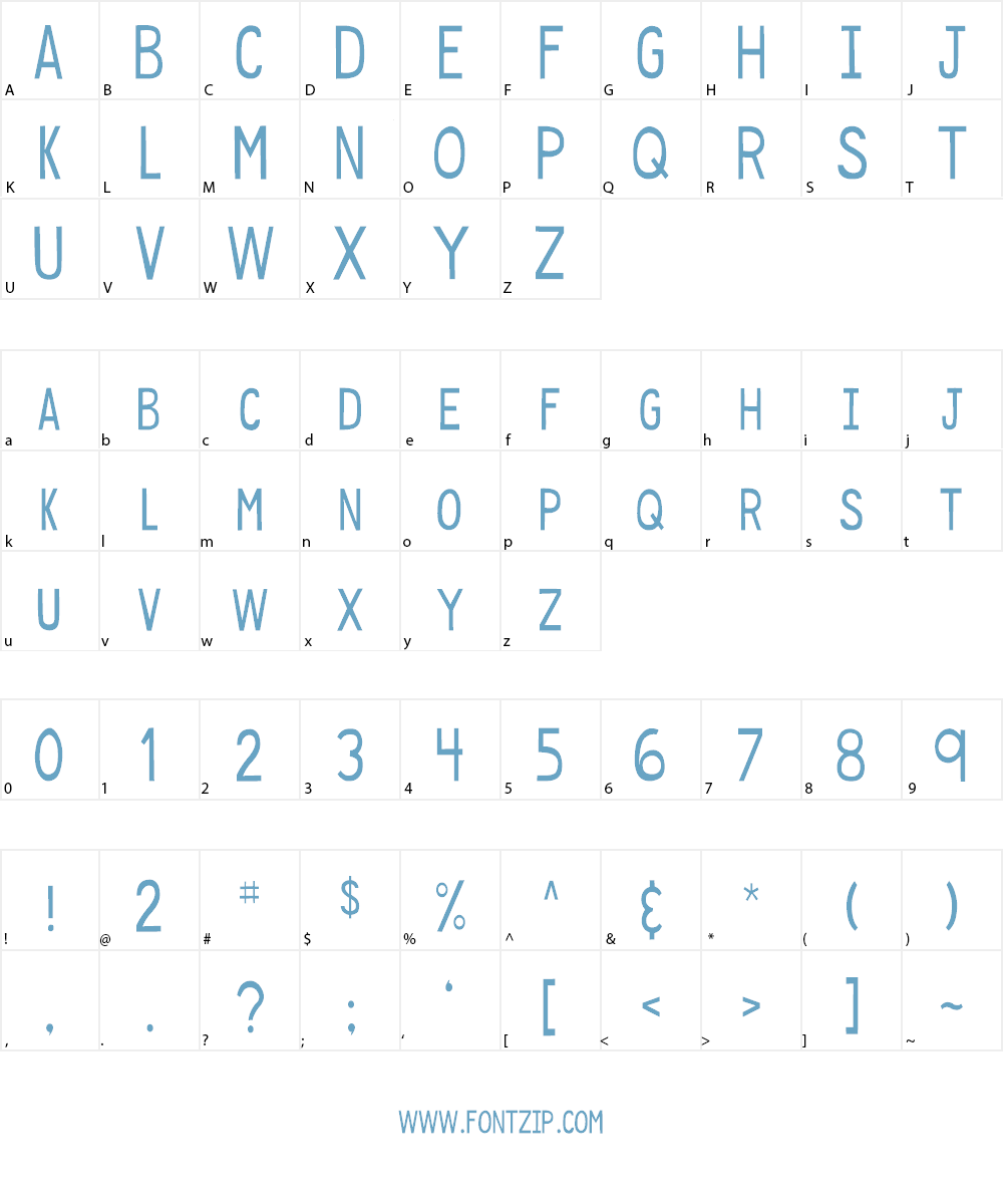DJB Speak Up Font Character